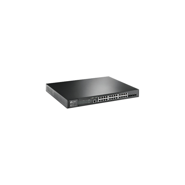 TP-LINK TL-SG3428MP, 24 Port, GigaBit, Metal Kasa, 24 Port PoE, 384W, +4Port GigaBit SFP, Yönetilebilir, Rackmount Switch