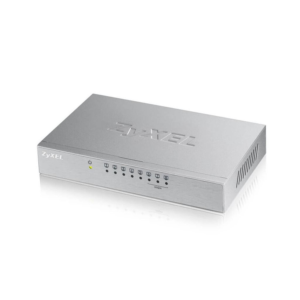 ZyXEL ES-108A V3 8 Port, Megabit, Yönetilmez Metal Kasa, Masaüstü Switch
