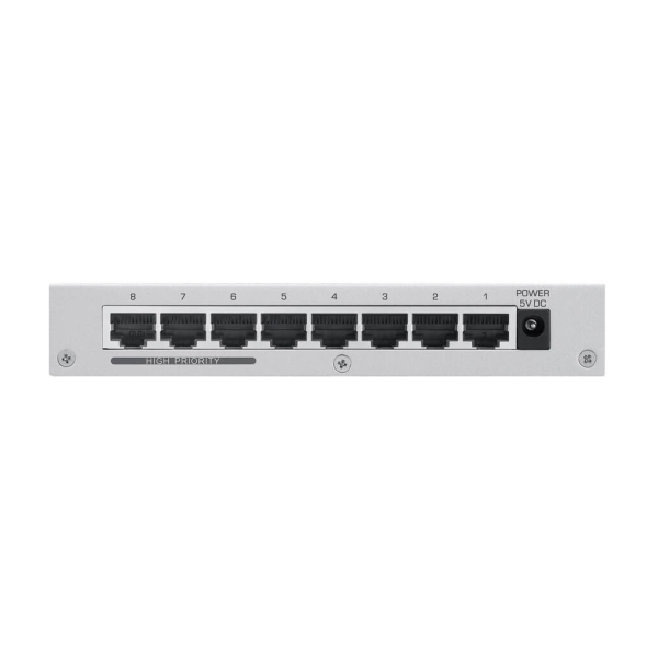 ZyXEL ES-108A V3 8 Port, Megabit, Yönetilmez Metal Kasa, Masaüstü Switch