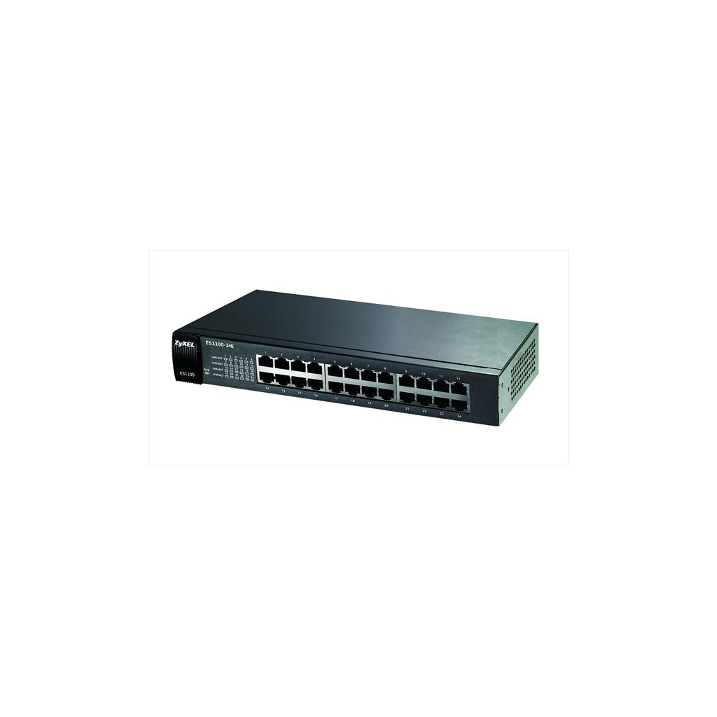ZyXEL ES1100-24E 24 Port, MegaBit, Yönetilmez, Fast-Ethernet, Sessiz Switch