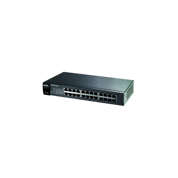 ZyXEL ES1100-24E 24 Port, MegaBit, Yönetilmez, Fast-Ethernet, Sessiz Switch