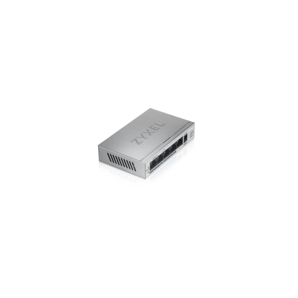 ZyXEL GS1005HP, 5 Port Poe, GigaBit, 60W Yönetilemez, Masaüstü Switch