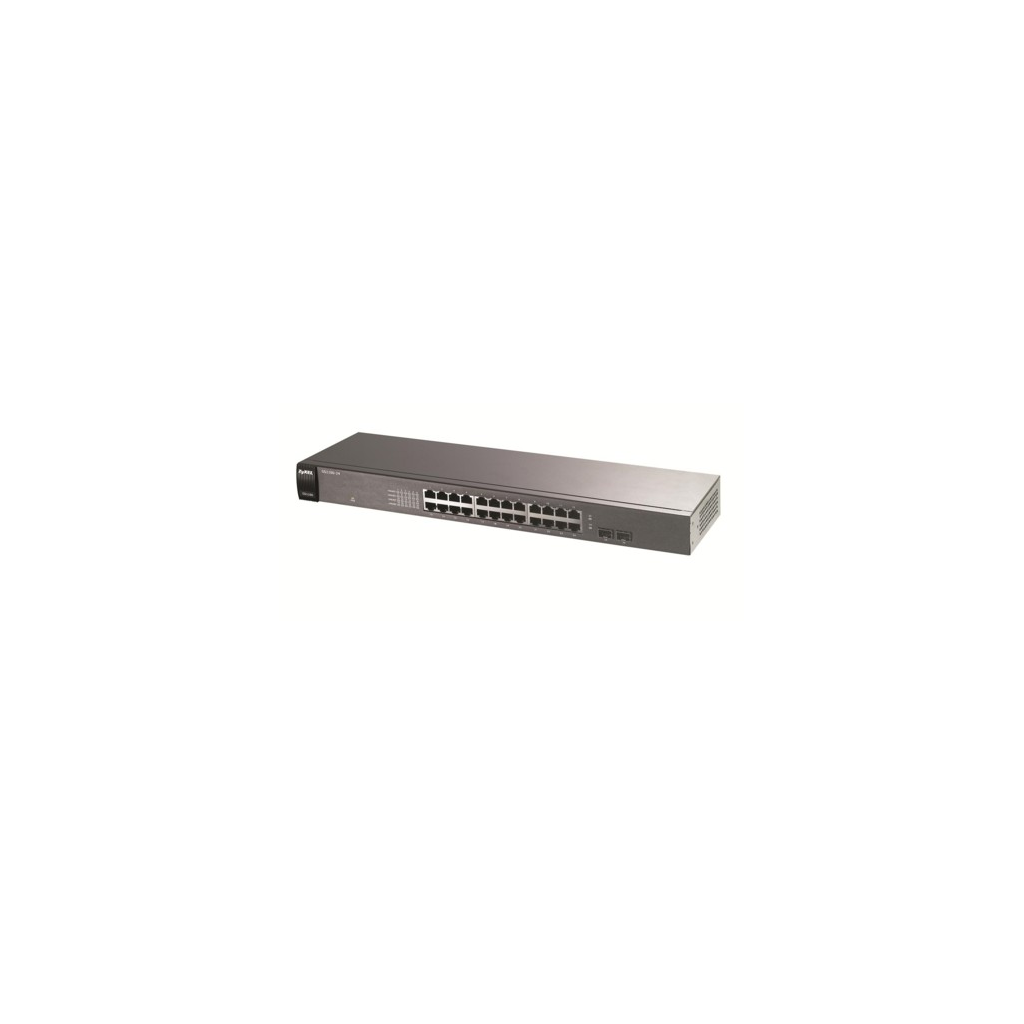 ZyXEL GS1100-24 V3, 24 Port GigaBit, 24 Port,+2Port GigaBit SFP, Yönetilemez, Rackmount Switch
