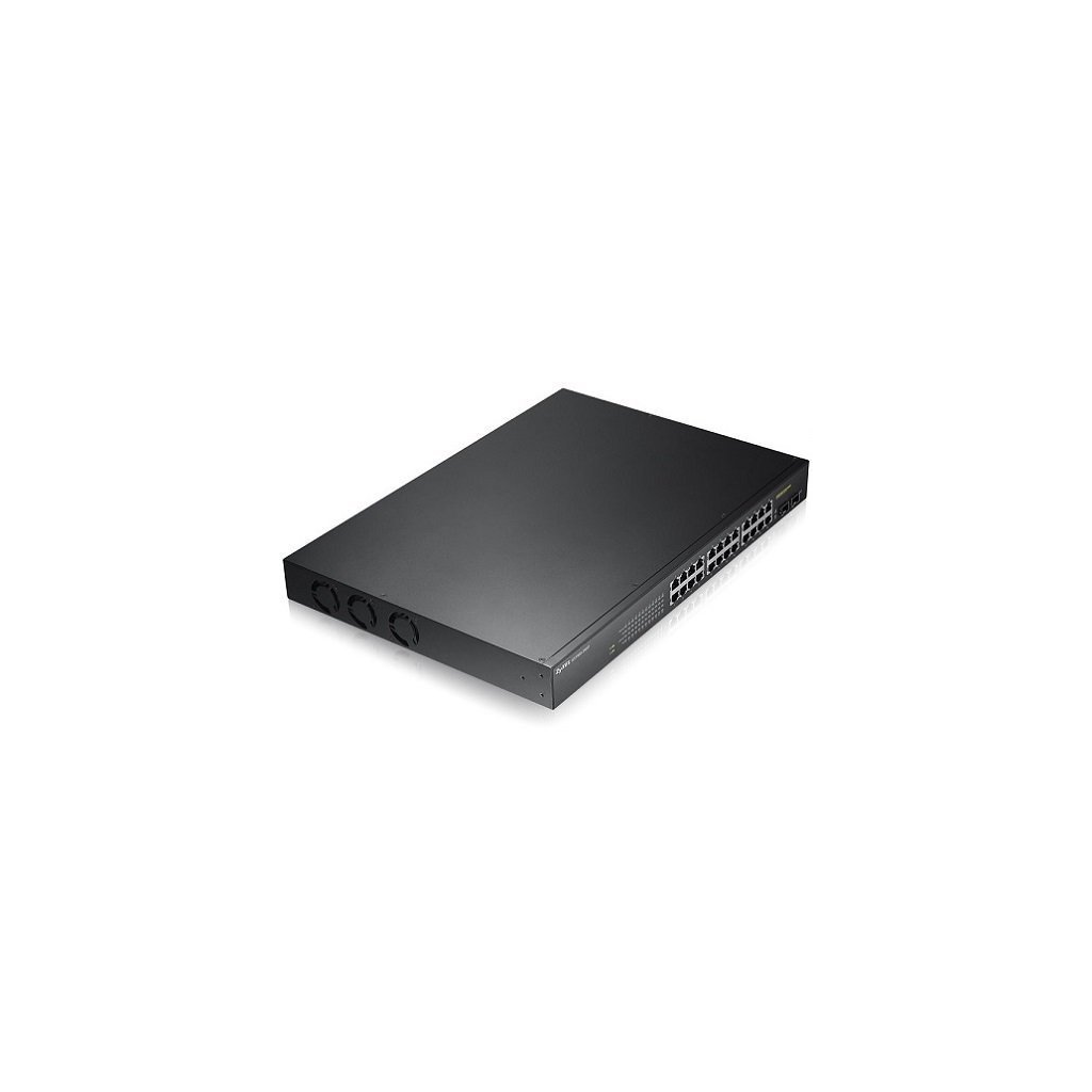 ZyXEL GS1900-24HP V2, 24 Port, GigaBit, 24 Port PoE, 170W, +2Port GigaBit SFP, Yönetilebilir, Rackmount Switch