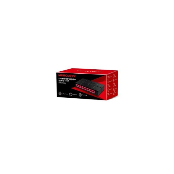 MERCUSYS MS108G, 8 Port, GigaBit, Yönetilemez, Masaüstü Switch