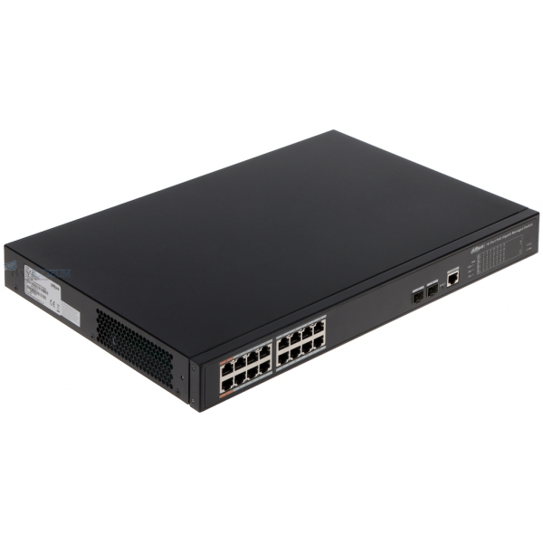 DAHUA PFS4218-16GT-240, 16 Port, GigaBit, 16 Port PoE, 240W, +2 Port GigaBit Uplink, Yönetilebilir, Rack Mount Switch