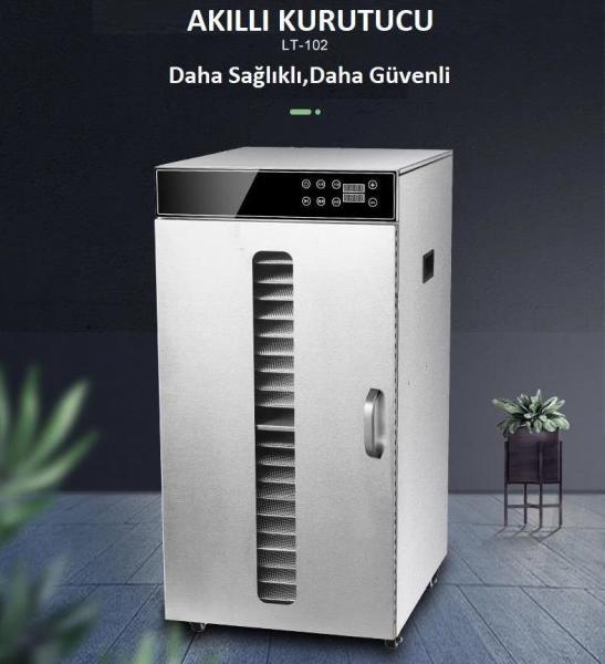 Dalle Dijital Kontrollü Meyve Kurutma Makinesi 20 Tepsili Paslanmaz