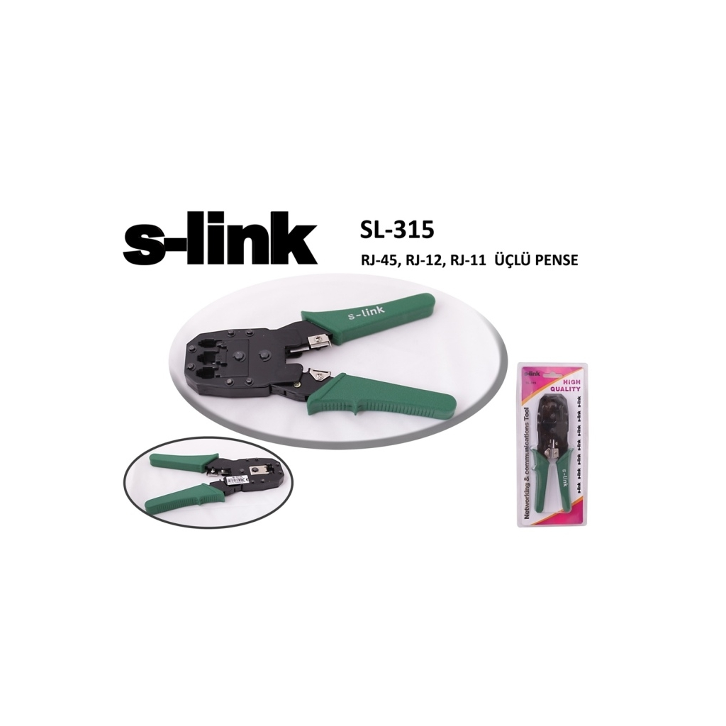S-LINK SL-315 RJ45/RJ12/RJ11 Üçlü Pense