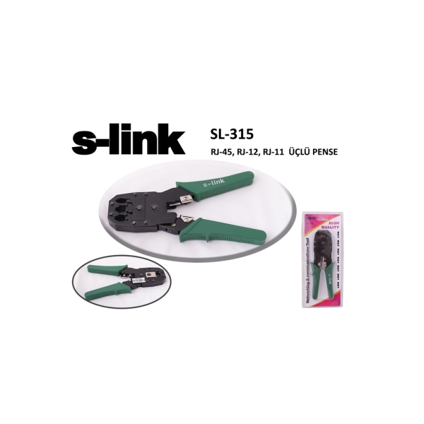 S-LINK SL-315 RJ45/RJ12/RJ11 Üçlü Pense