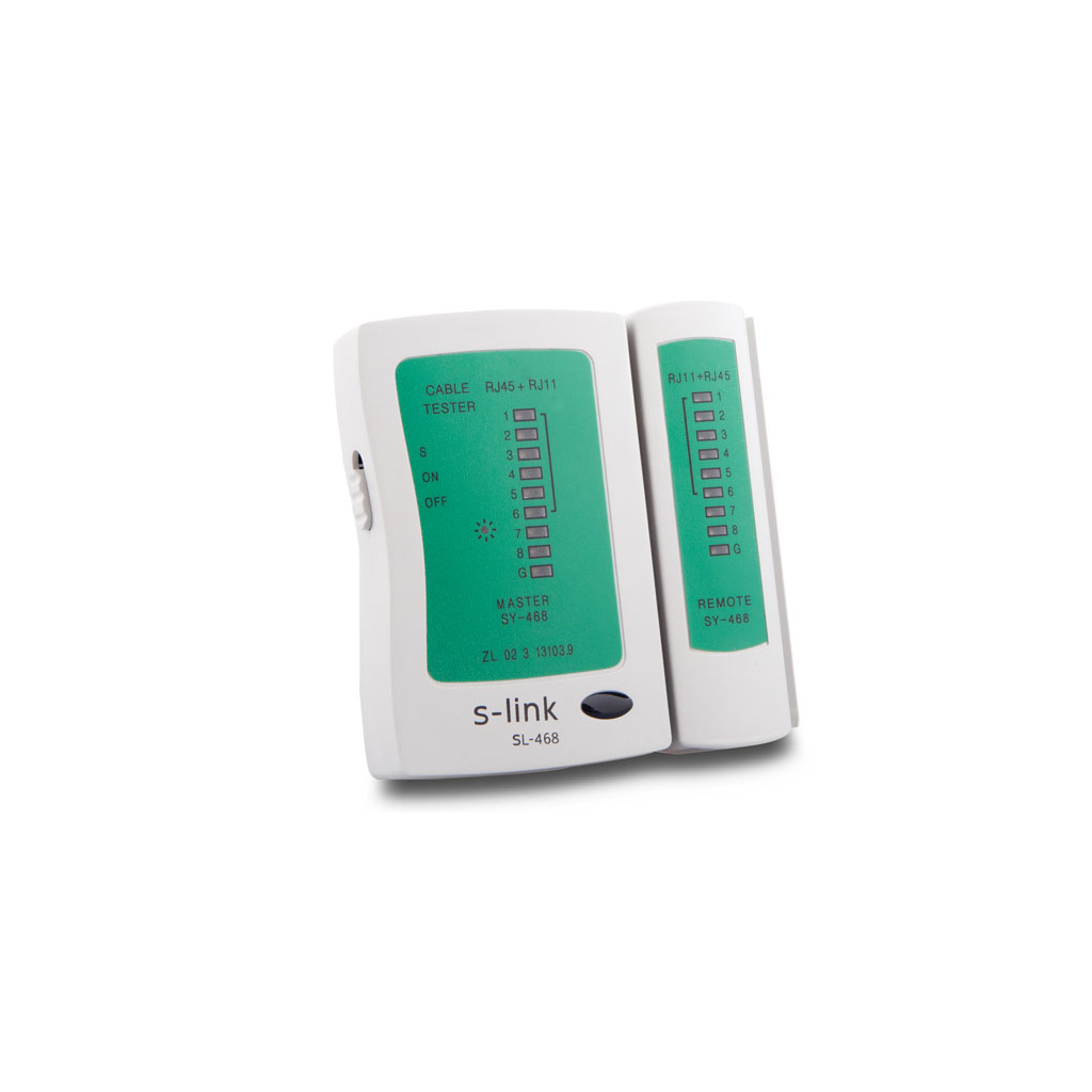 S-LINK SL-468 RJ45+RJ11 Tester Kablo Test Cihazı