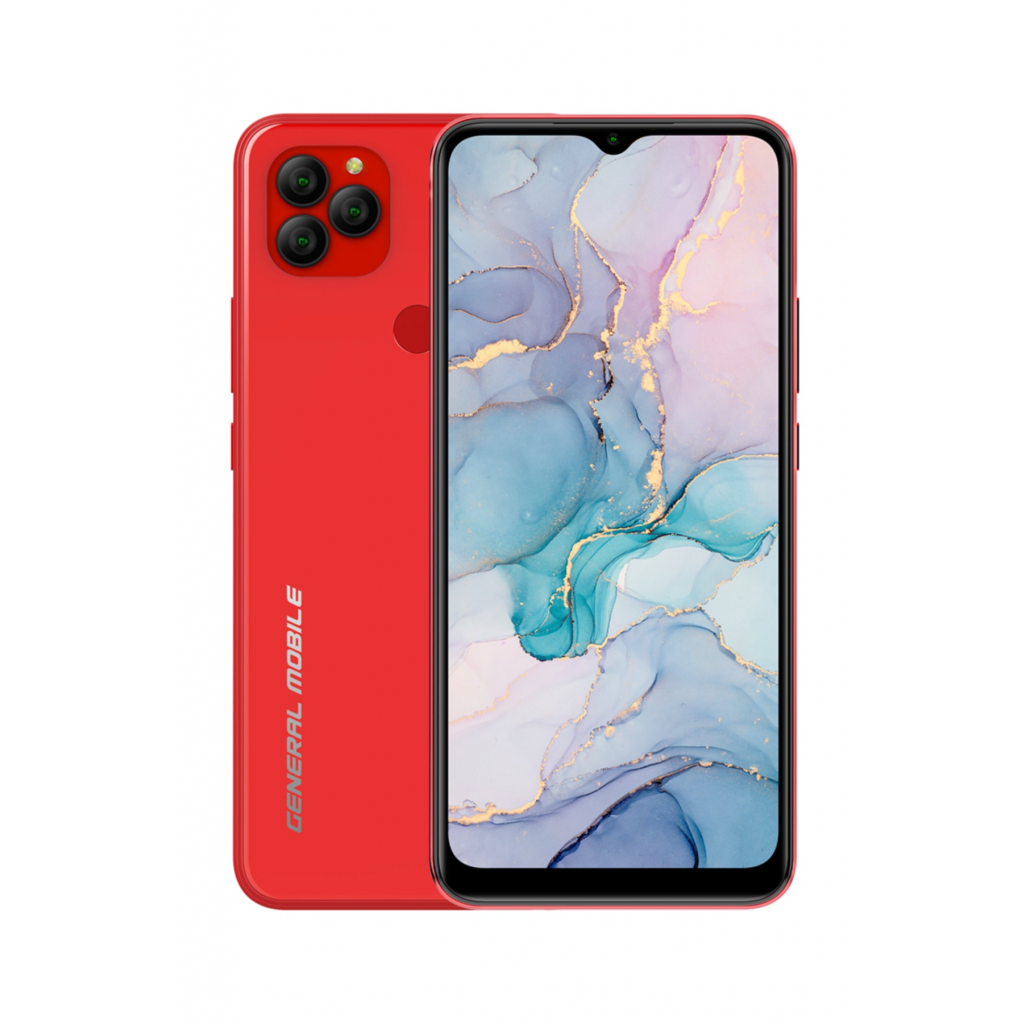 GENERAL MOBILE GM22 32Gb, Red, 3Gb Ram, 8 Çekirdek, 6,52inç Ekran, 8 Mpix Ön, 52Mpix Arka Kamera, Türkiye Garantili