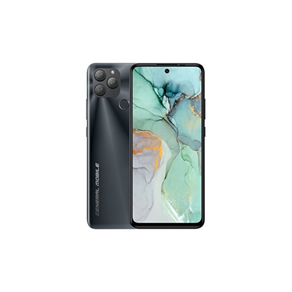 GENERAL MOBILE GM22 Plus 128Gb, Shining Black,  4Gb Ram, 8 Çekirdek, 6,78inç Ekran, 8 Mpix Ön, 48Mpix Arka Kamera, Türkiye Garantili