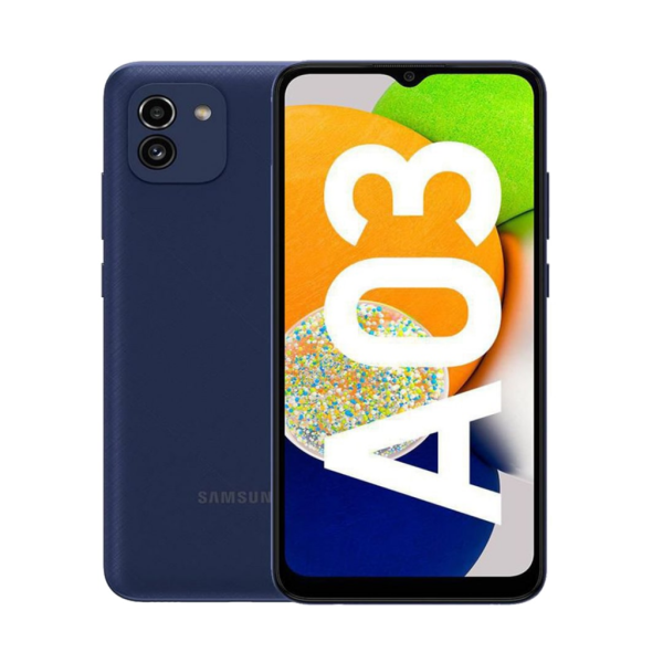 SAMSUNG SM-A035F GALAXY A03 Dual mavi, 64Gb, 4Gb Ram, 8 Çekirdek, 6,5inc Ekran, 5Mpix Ön 48Mpix Arka Kamera, Türkiye Garantili