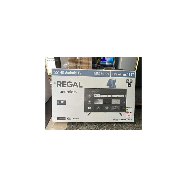 REGAL 55R754UA9 55" 139cm, 4K Ultra HD, Android, WiFi, Dahili Uydu Alıcılı, Led Televizyon