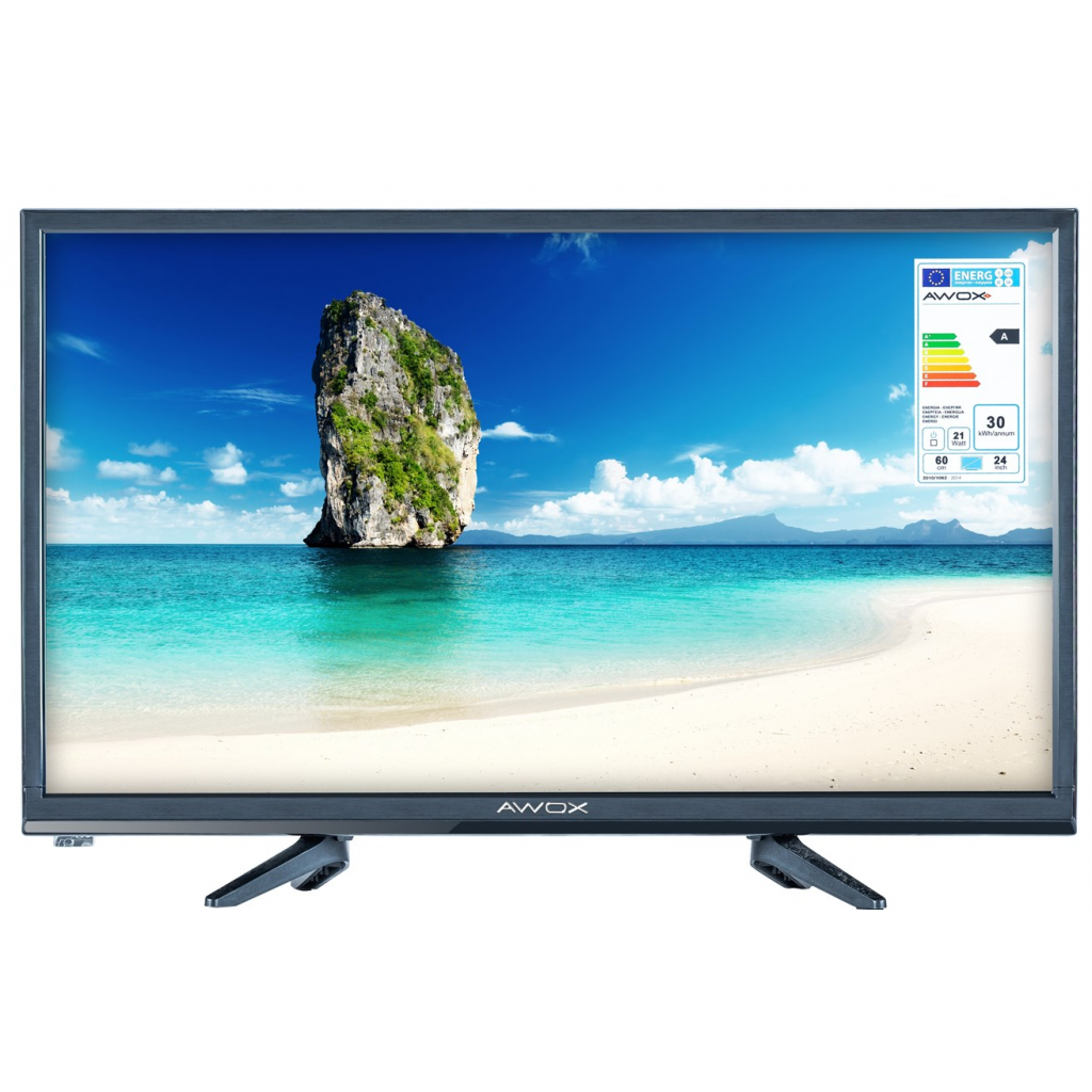 AWOX U2400STR, 24" 61cm, HD Ready, Dahili Uydu Alıcılı, 200Hz, Led Televizyon