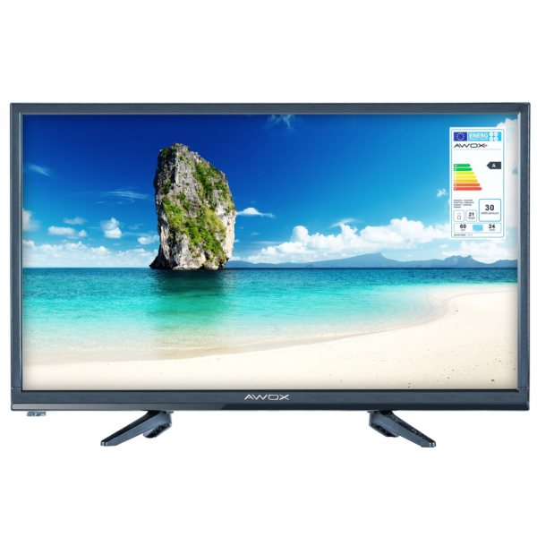 AWOX U2400STR, 24" 61cm, HD Ready, Dahili Uydu Alıcılı, 200Hz, Led Televizyon