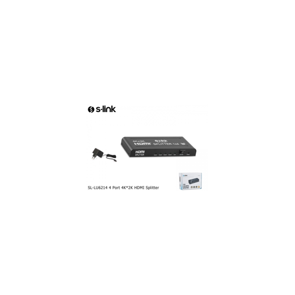 S-LINK SL-LU6214 4 Port 4K/2K HDMI Splitter