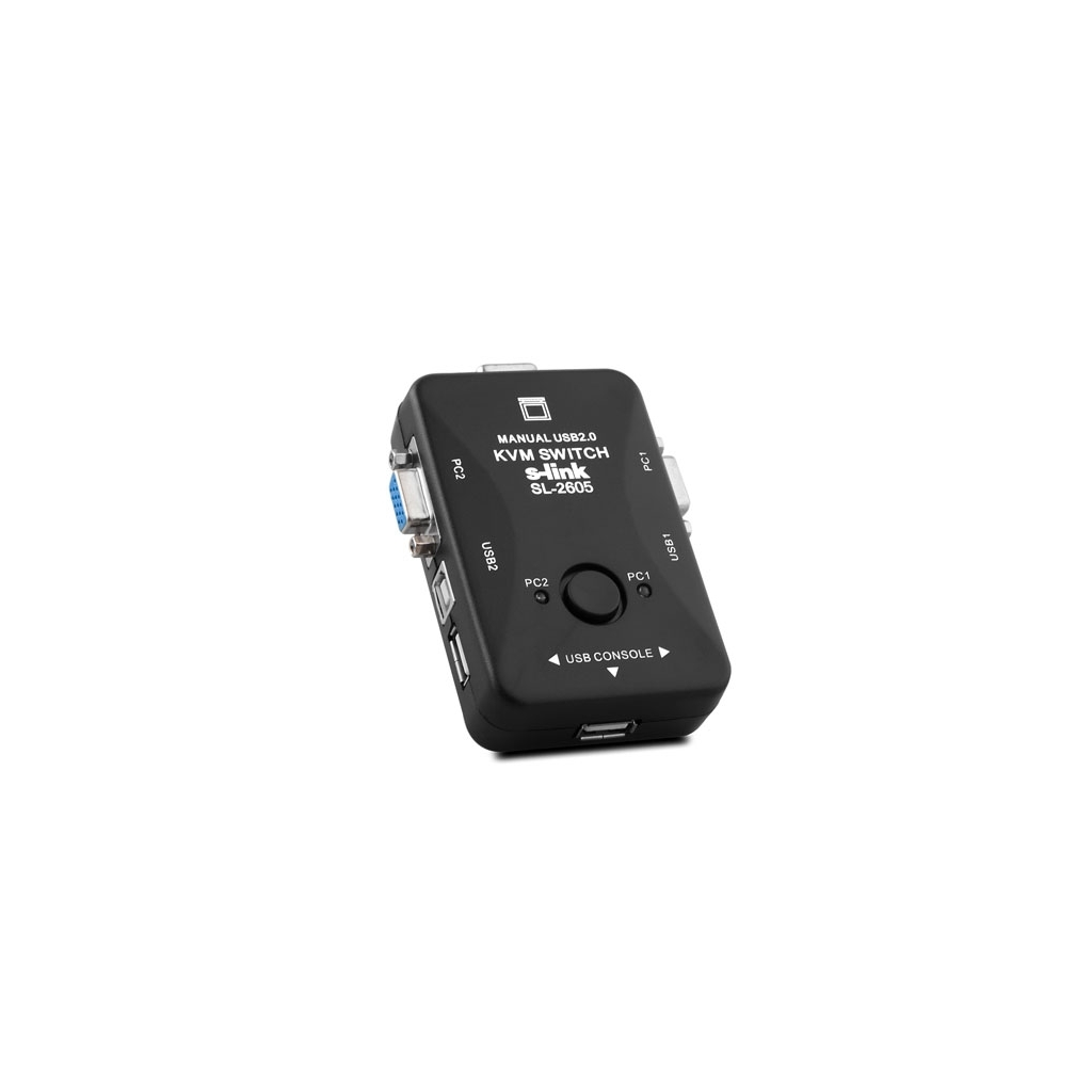S-LINK SL-2605 MANUEL KVM SWITCH 2PC / 1 USER USB