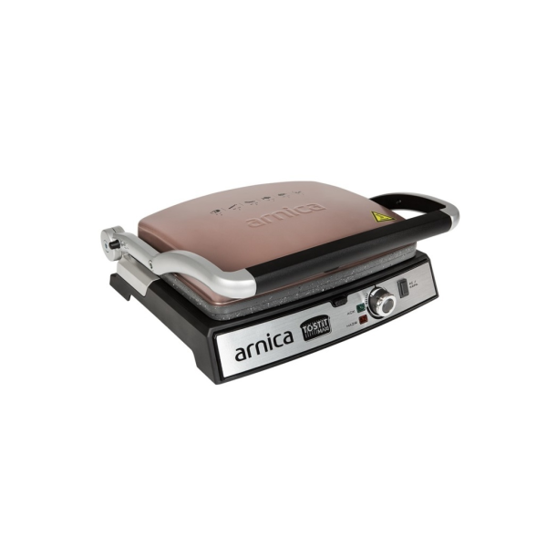 ARNICA GH26244 Tostit Maxi, TOST MAKİNESİ, 2000W, 5 Kameli Isı Ayarı, Tesmostat, Yanmaz Yapışmaz Izgaralar. ROSE