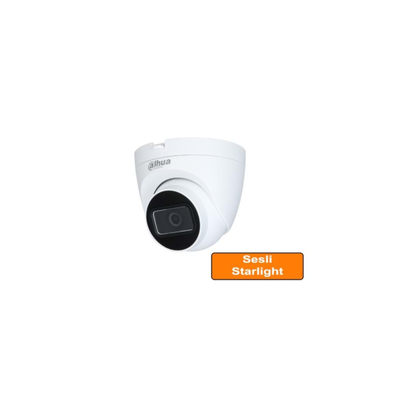 DAHUA IPC-HDW1230T-AS-0280B-S4  2Mpix, 2,8mm Lens, H265+, 30Mt Gece Görüşü, Starlight IP67, Mikrofonlu, PoE Dome IP Kamera