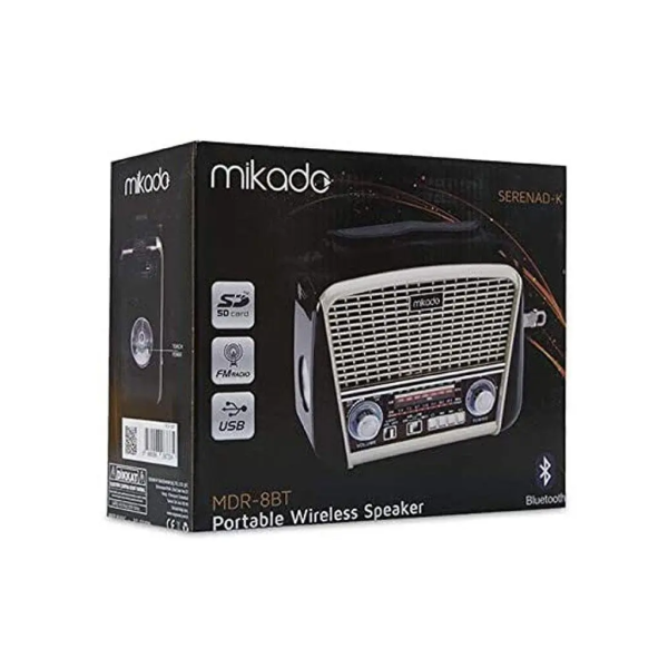 MIKADO MDR-8BT Usb-TF Destekli FM/AM/SW Bluetooth Nostaljik Radyo