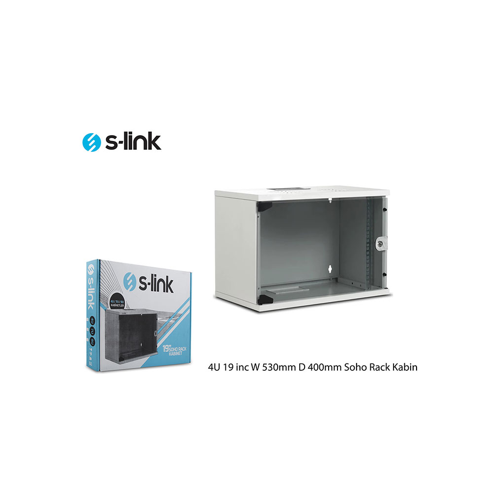 S-LINK 4U 530x400 Soho Rack Kabinet (Demonte)