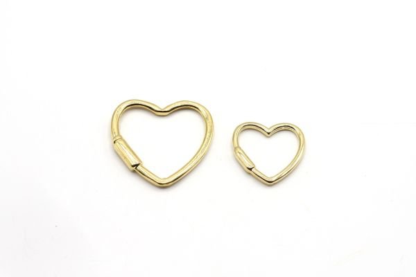 Gold Heart Charm • 31x31mm - 22x22mm • Heart Charm Pendant, Heart Charm