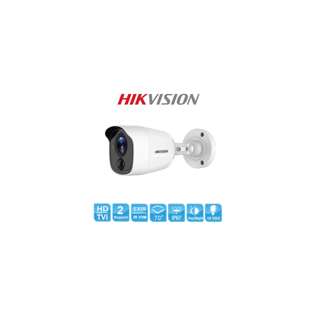 HIKVISION DS-2CE11D0T-PIRL 2Mpix 20Mt Gece Görüşü, 3,6mm Lens, Ultra Low-Light, PIR, Dış Mekan Kamera