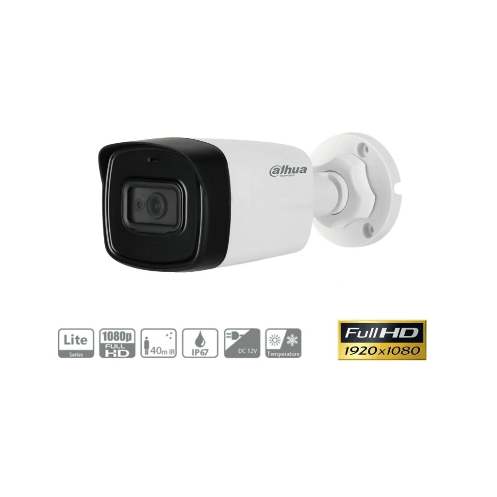 DAHUA HAC-HFW1200TL-0360B-S5-DIP 2Mpix  40 Mt Gece Gör., 3,6m Lens,   Bullet  Kamera