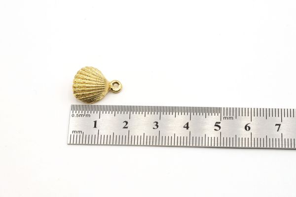 Gold Enamel Pearl Shell Charm, Necklace For Sea Shell Pendant, Colored Shell