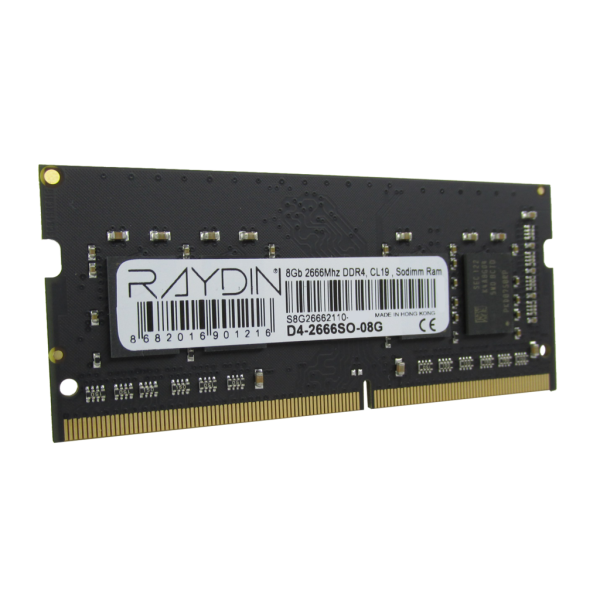 RAYDIN D4-2666SO-08G  8GB, DDR4, 2666Mhz, 1,2V, CL19, Notebook SODIMM RAM
