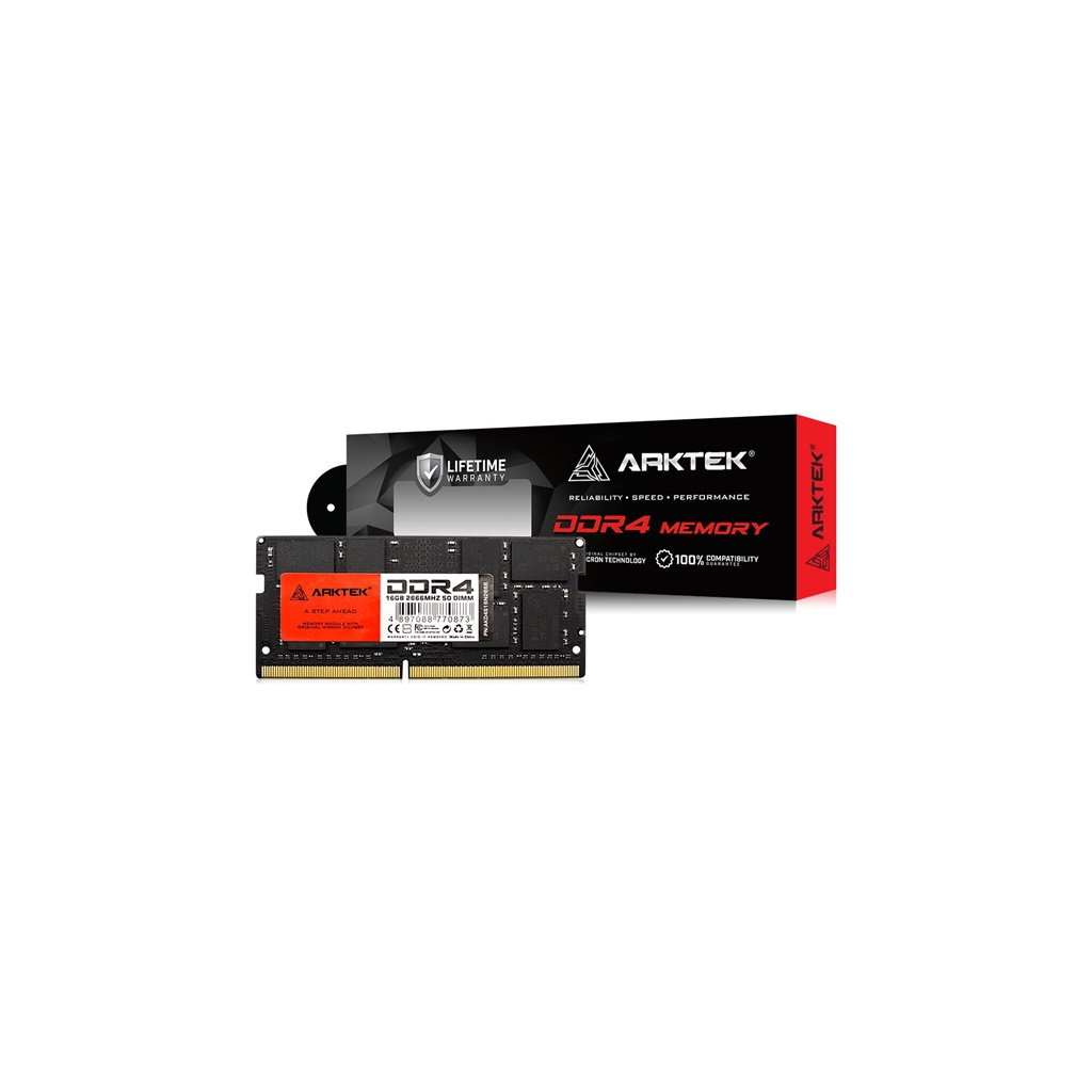 ARKTEK AKD4S16N2666, 16GB, DDR4, 2666Mhz, 1,2V, CL19, Notebook, SODIMM RAM