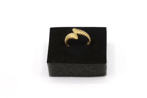 Raw Patterned Ring • Adjustable Ring • Striped Ring