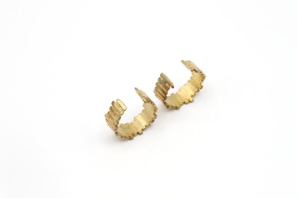 Raw Patterned Ring • 9mm • Adjustable Ring • Striped Ring