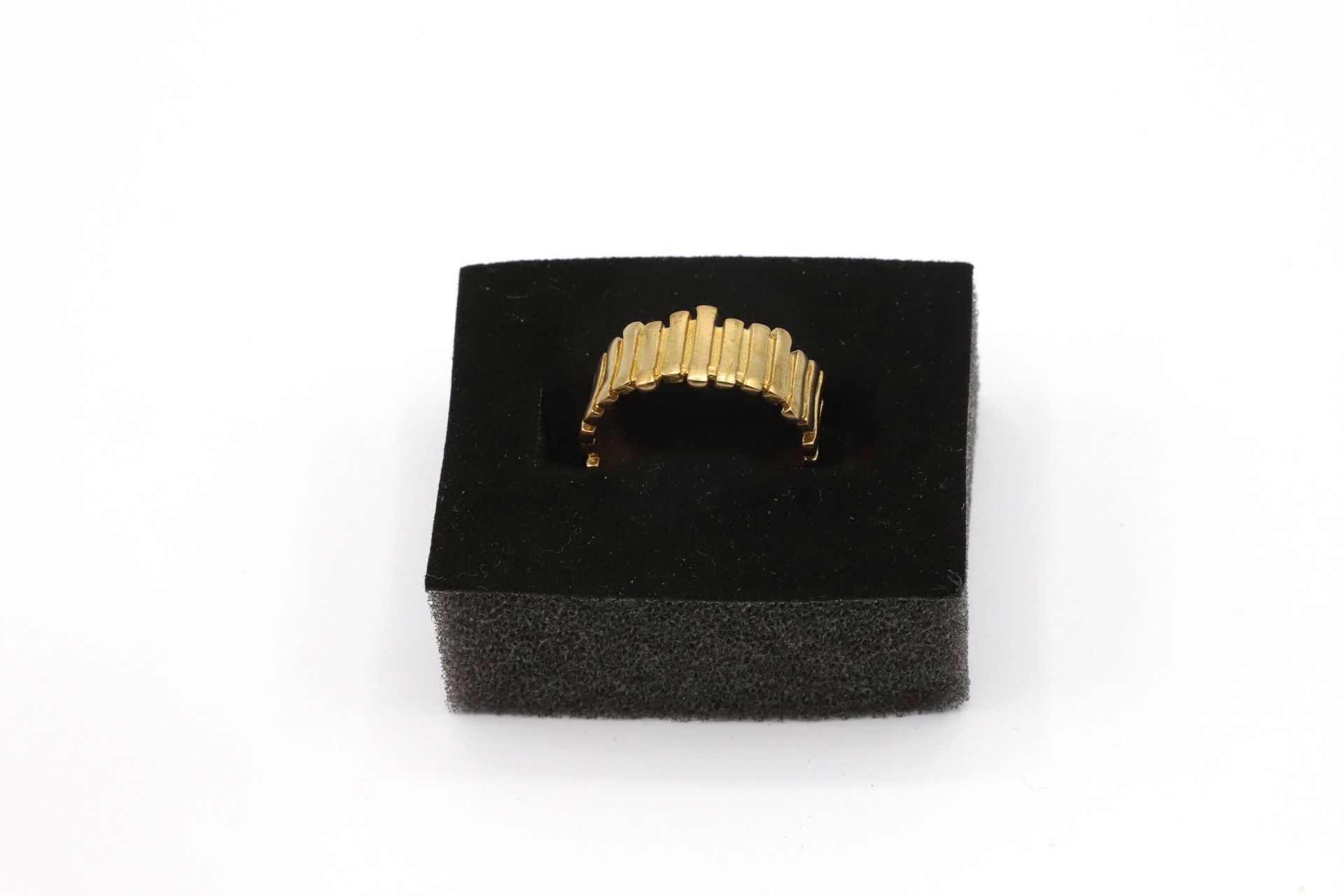 Raw Patterned Ring • 9mm • Adjustable Ring • Striped Ring