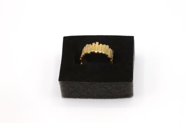 Raw Patterned Ring • 9mm • Adjustable Ring • Striped Ring