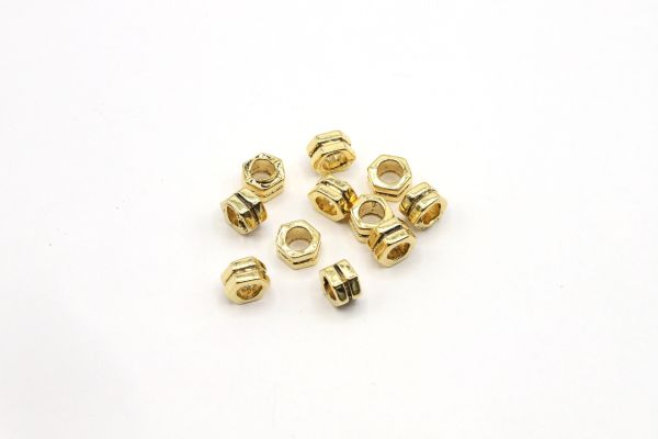 Gold Round spacer Beads, 6mm, Necklace And Bracelet Findings