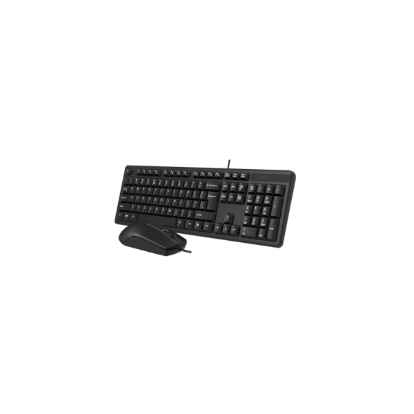 A4 TECH KK-3330, Siyah, USB Kablolu, Türkçe Q, Multimedya, Klavye Mouse Set