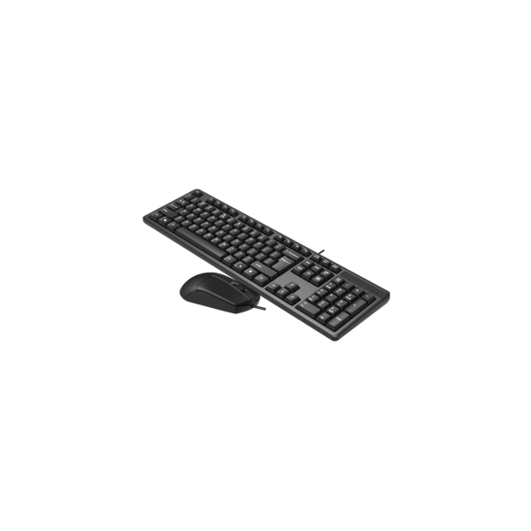 A4 TECH KK-3330, Siyah, USB Kablolu, Türkçe Q, Multimedya, Klavye Mouse Set