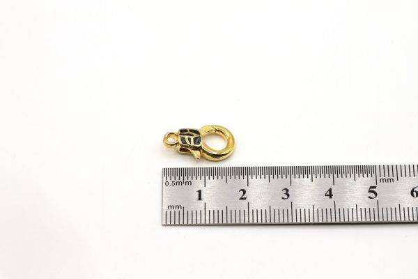 24k Gold Plated Colorful Lobster Clasp, 10x17mm Gold Clasp, Necklace Closures, Color Clasp
