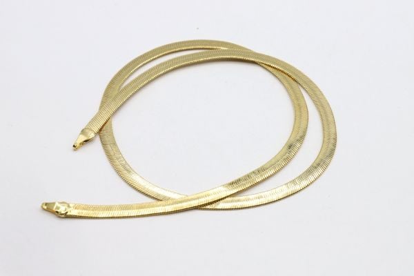Gold Plated Finished Chain 50-40cm , Snake Back Chain, Ready Chain , Finish Necklace, Chain for Necklace, Snake Necklace