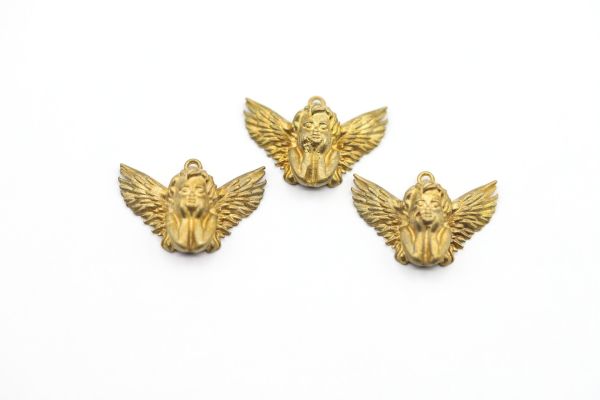 Raw Angel Charm, Raw Angel Pendant • 18x26mm • Angel Jewelry Charm,Not Plated