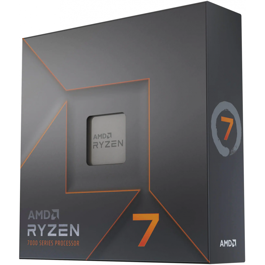 AMD RYZEN 7 7700X 8 Core, 4,50-5.40GHz, 40Mb Cache, 105W,  AM5 Soket, BOX (Kutulu) (Grafik Kart YOK, Fan YOK)
