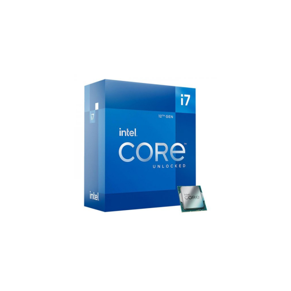 INTEL i7-12700K 12 Core, 3.60Ghz, 25Mb,190W, LGA1700, 12.Nesil, BOX, (Grafik Kart VAR, Fan YOK)
