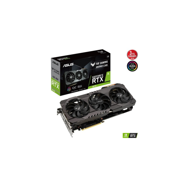 ASUS TUF-RTX3070-O8G-V2-GAMING 8Gb, GDDR6, 256Bit, 2xHDMI, 3xDP GAMING Ekran Kartı