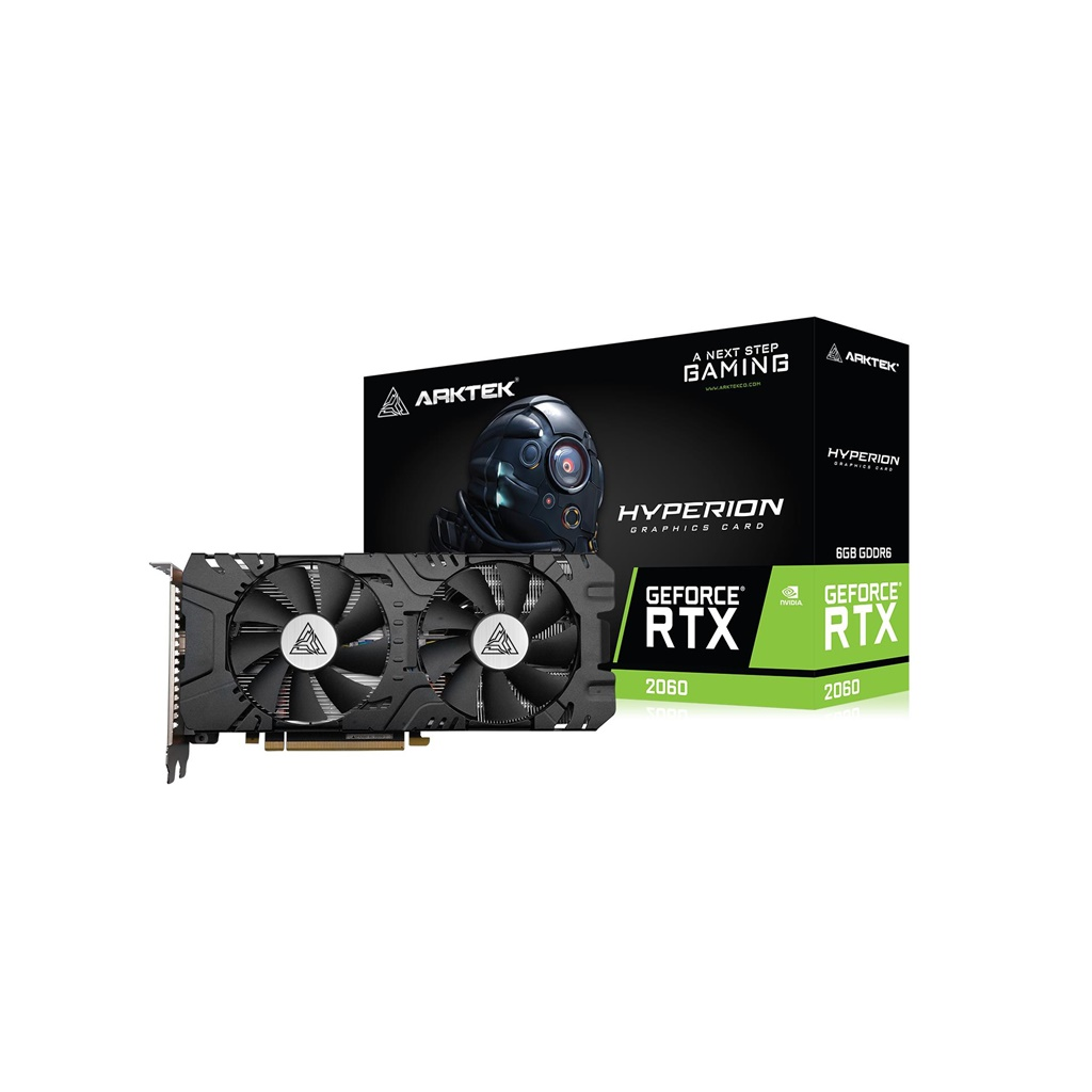 ARKTEK HYPERION, AKN2060D6S6GH1, RTX2060, 6Gb, GDDR6, 192BIT, 1xDVI, 1xHDMI, 1xDP GAMING Ekran Kartı