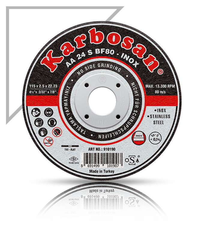 Karbosan 230x3.0x22.23 AA24SBF80 İnox Kesme Diski Düz