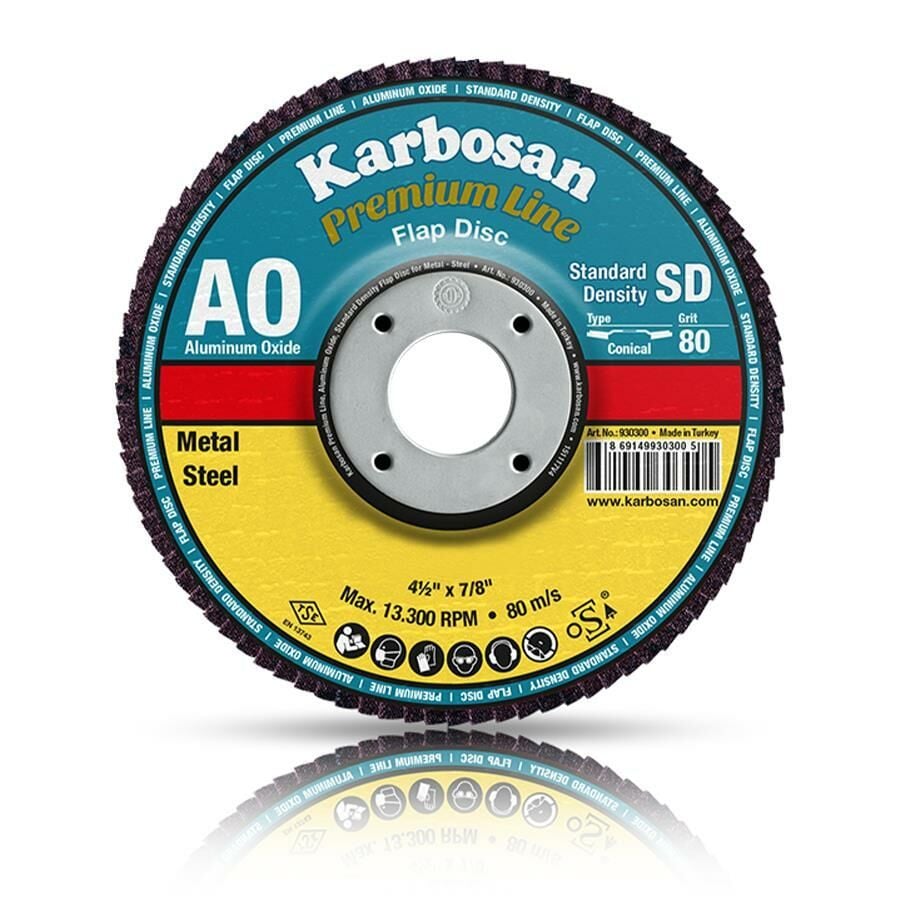 Karbosan 115mm 80Kum AO Premium Line Flap Disk