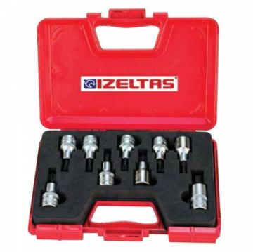 İzeltaş 1/2 Lokmalı Torx Uç Takımı(60mm,9Parça)