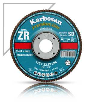 Karbosan Zirkonyum Flap Disk 125 x 22.23
